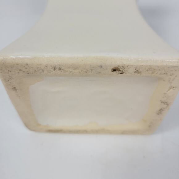 Vintage McCoy Pottery Blossom Time Flower Vase 6.5" Cream Pink 3D Art - Picture 14 of 16